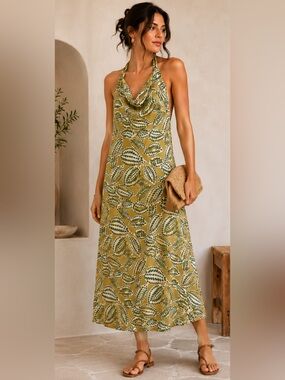 Zara | Dresses | Zara Draped Midi Dress Apple Green Sizes S M New With Tags  | Poshmark